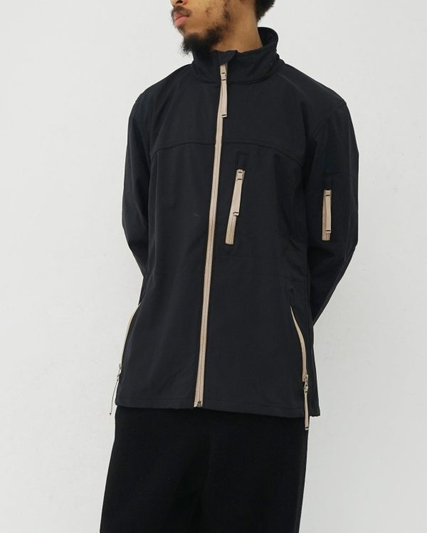 Black Stretch Tech Jacket - Image 2