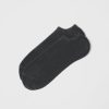 Face Pile Ankle Socks / Charcoal
