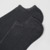 Face Pile Ankle Socks / Charcoal - Image 3